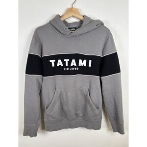 Tatami Jiu-Jitsu Sz Small Fightwear Gray and Black Pullover Hoodie Martial Arts